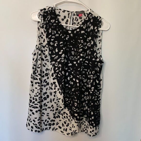 Vince Camuto Sleeveless Faux Wrap Top - Picture 1 of 8
